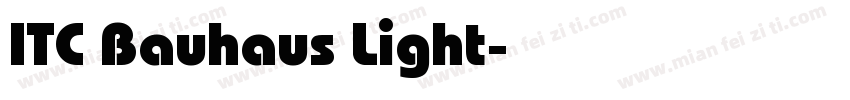 ITC Bauhaus Light字体转换